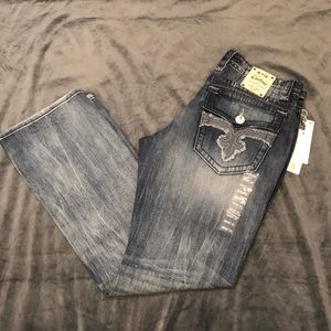 NWOT Men’s Rock Revival Rocky Straight Jeans 34